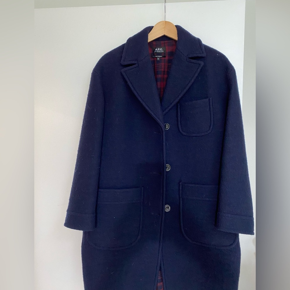 APC Nina coat blue size 34 (0-2)